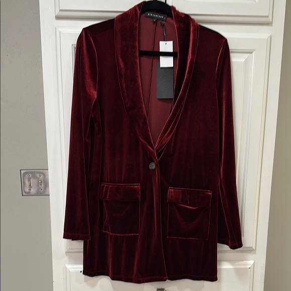 Gibson Look Jackets & Blazers - NWT Gibson Look Velvet Burgundy Women's Blazer, Size S